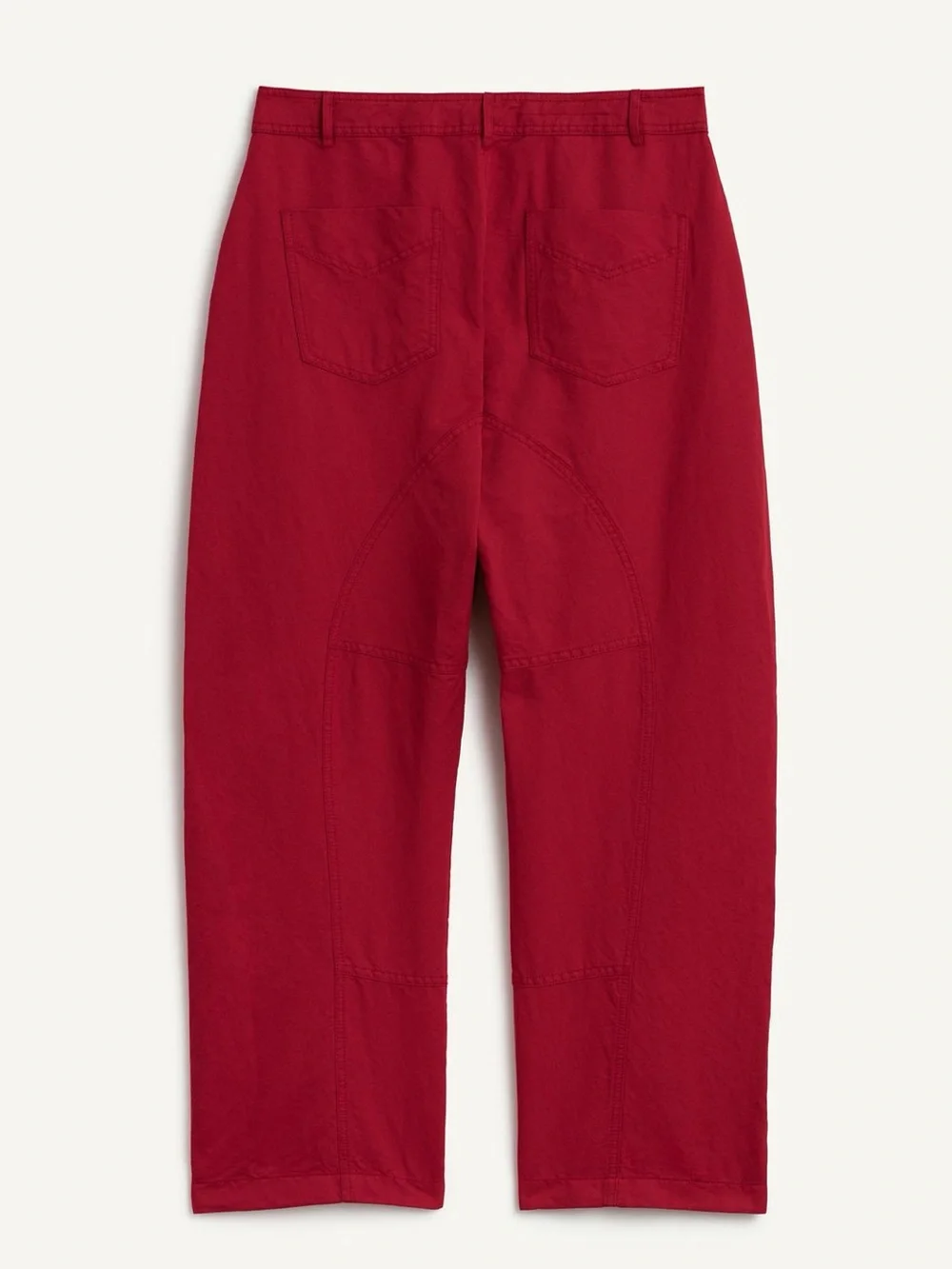 Zara SRPLS Spring Summer BLLN PTN Mid- Rise Pants Red NWT